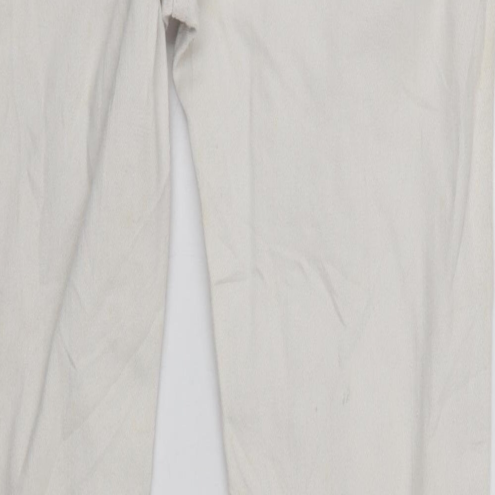 Moda Womens White  Denim Skinny Jeans Size 14 L27 in