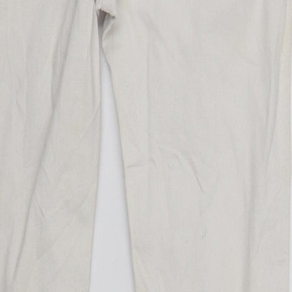 Moda Womens White  Denim Skinny Jeans Size 14 L27 in