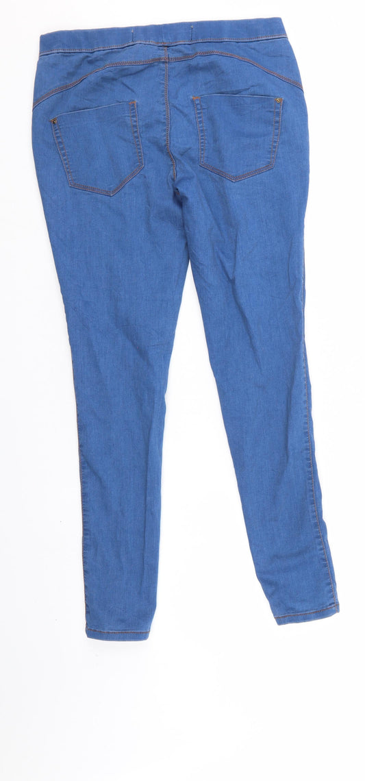 Denim & Co. Womens Blue  Denim Tapered Jeans Size 12 L28 in