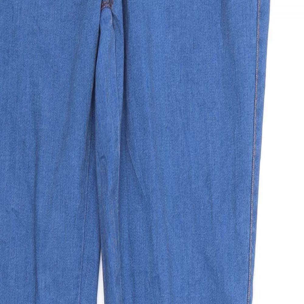 Denim & Co. Womens Blue  Denim Tapered Jeans Size 12 L28 in
