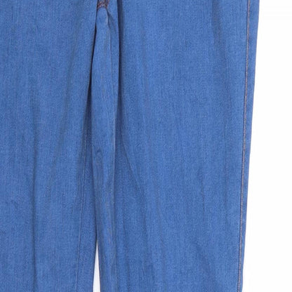 Denim & Co. Womens Blue  Denim Tapered Jeans Size 12 L28 in