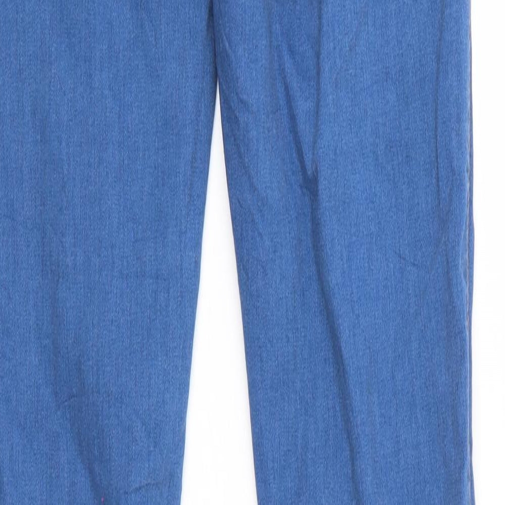 Denim & Co. Womens Blue  Denim Tapered Jeans Size 12 L28 in