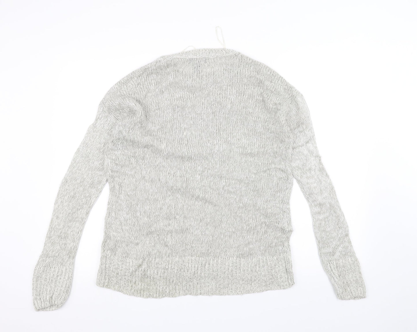 New Look Womens White  Knit Pullover Jumper Size S
