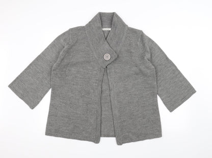 George Womens Grey  Knit Jacket Coatigan Size 18