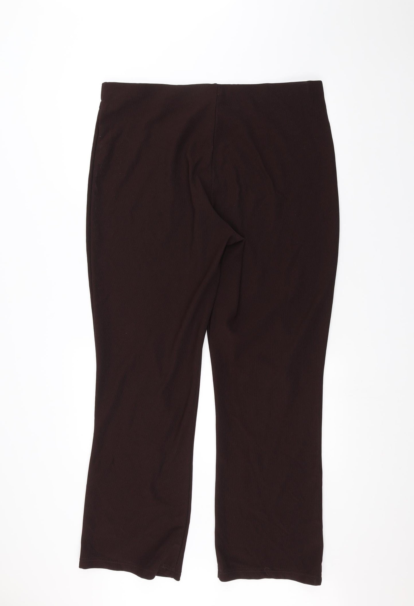 Womens UK Size 22 Preworn Regular Fit  Brown Trousers