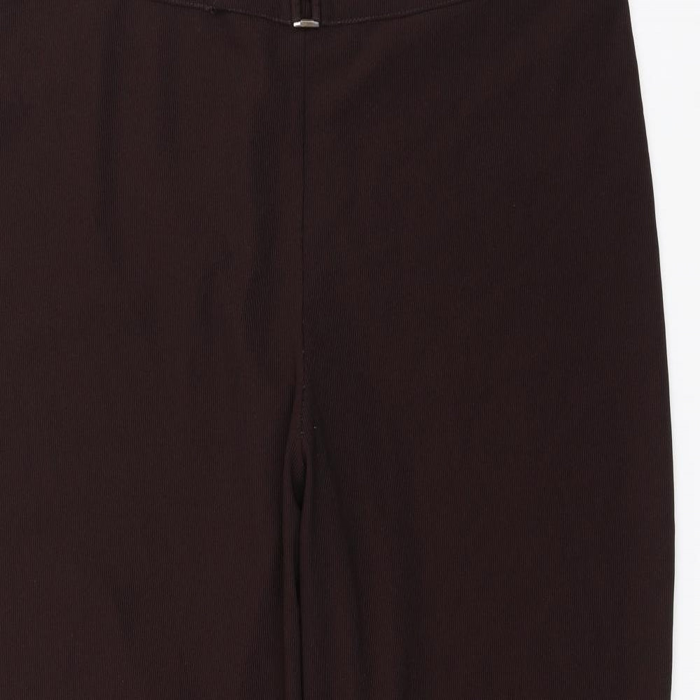 Womens UK Size 22 Preworn Regular Fit  Brown Trousers