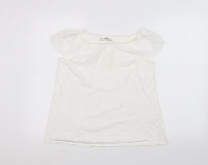 George Womens White   Basic T-Shirt Size 12