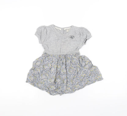 NEXT Baby Grey Floral  A-Line  Size 18-24 Months
