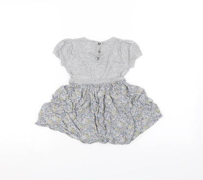 NEXT Baby Grey Floral  A-Line  Size 18-24 Months