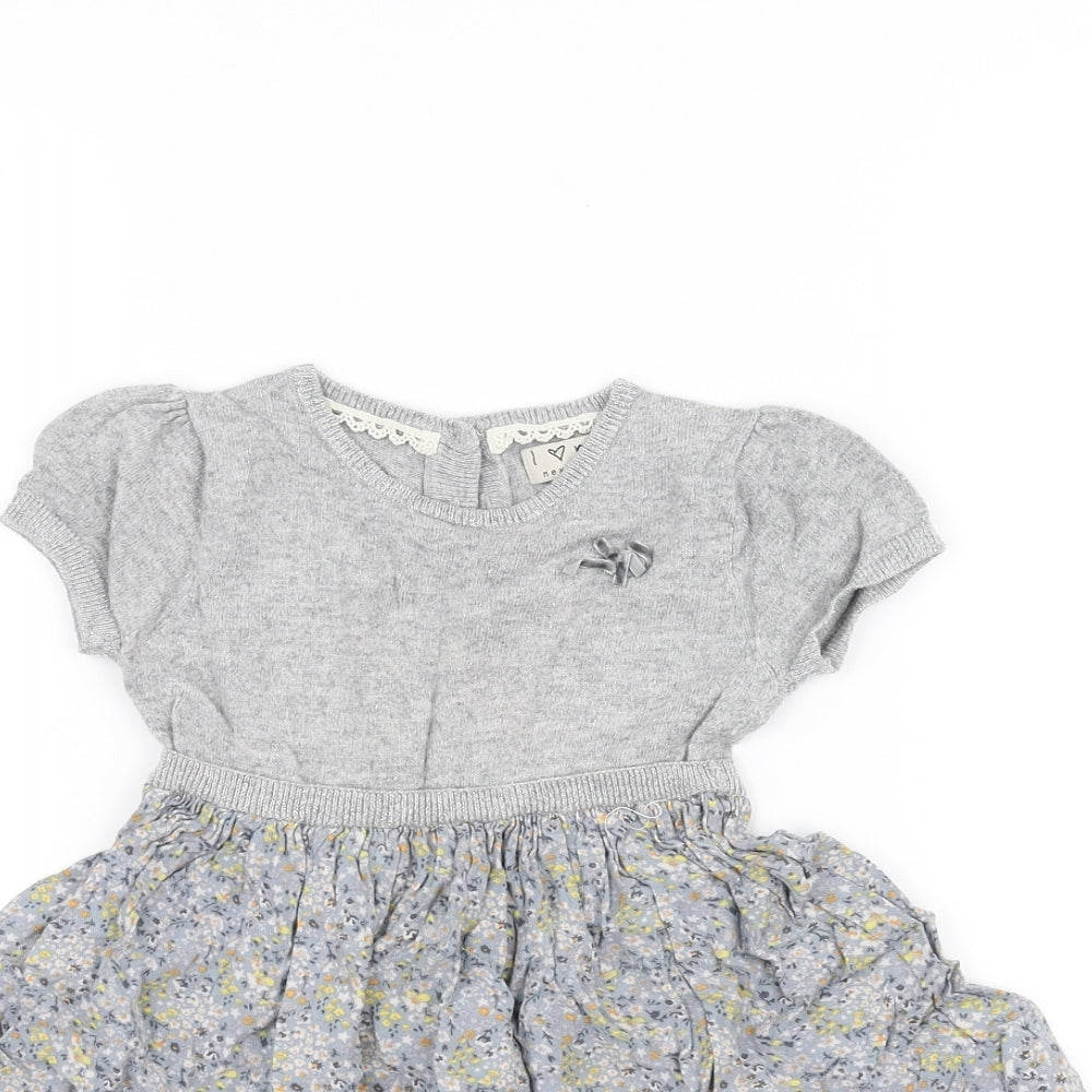 NEXT Baby Grey Floral  A-Line  Size 18-24 Months