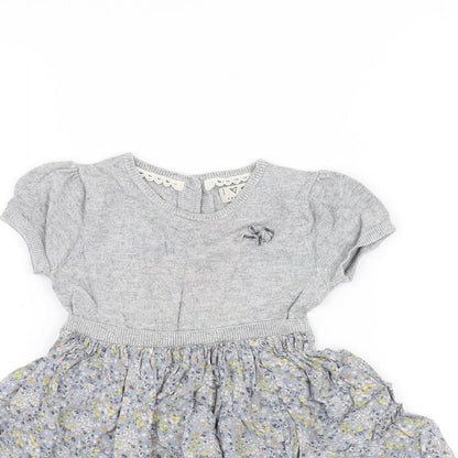 NEXT Baby Grey Floral  A-Line  Size 18-24 Months