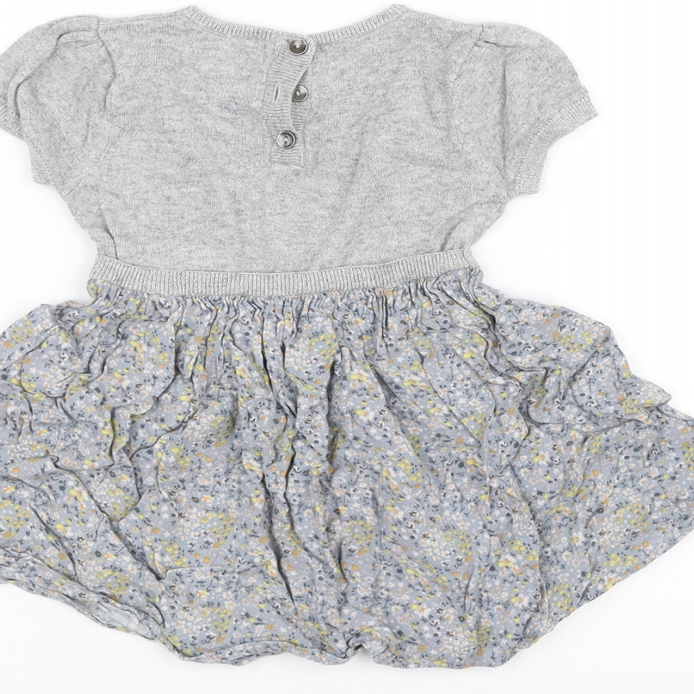NEXT Baby Grey Floral  A-Line  Size 18-24 Months