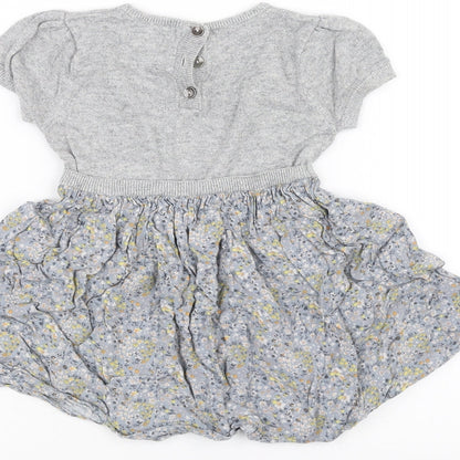 NEXT Baby Grey Floral  A-Line  Size 18-24 Months