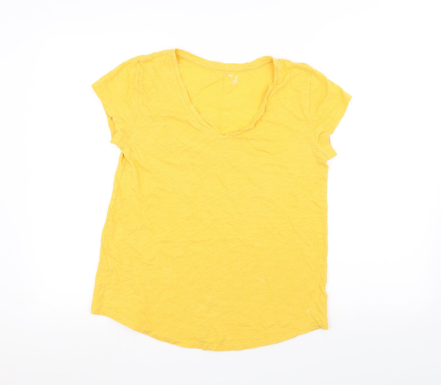 Womens UK Size S Gap Yellow Basic T-Shirt