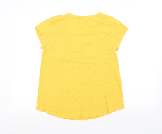 Womens UK Size S Gap Yellow Basic T-Shirt