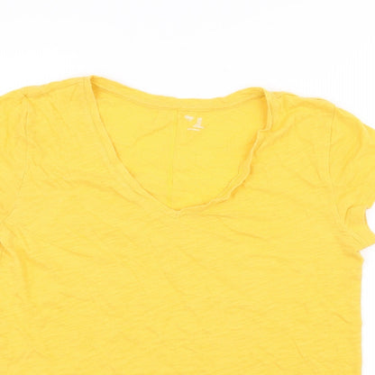 Womens UK Size S Gap Yellow Basic T-Shirt