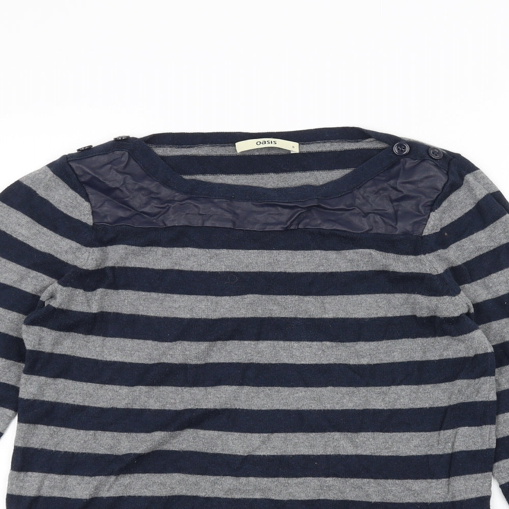 Womens UK Size S Oasis Grey Basic T-Shirt