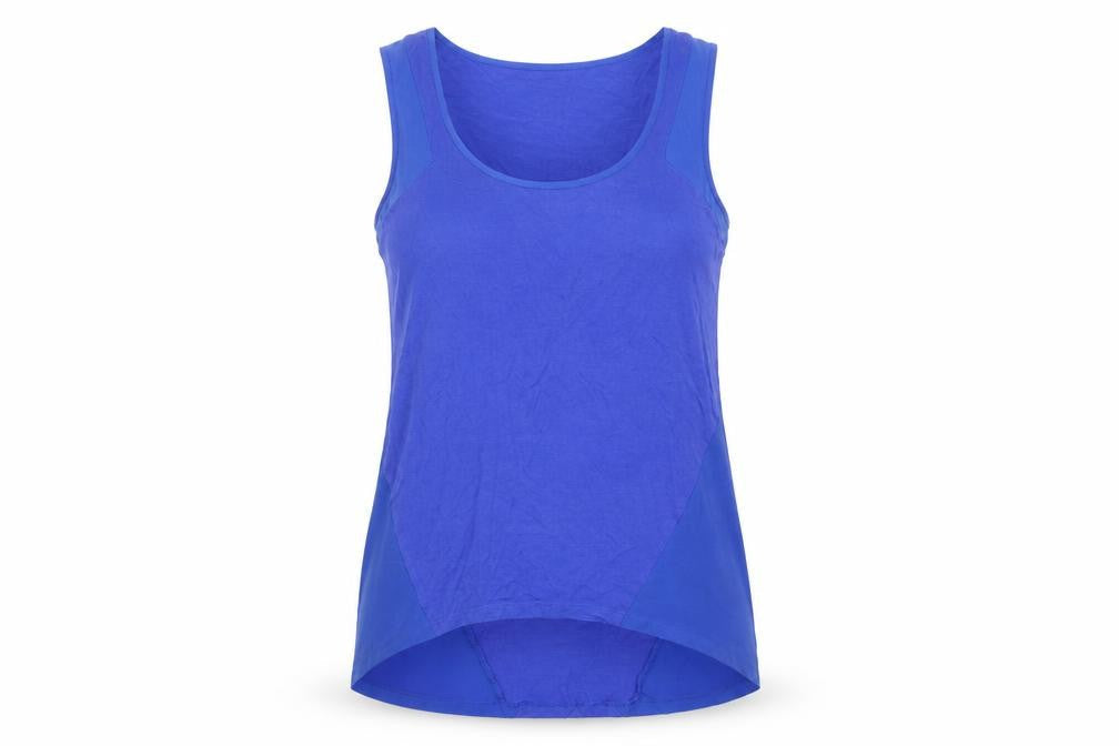 Womens UK Size S Oasis Blue Basic Tank