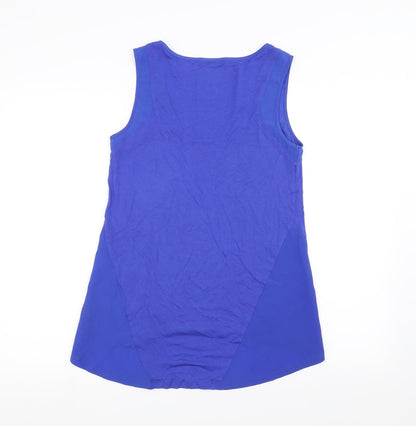 Womens UK Size S Oasis Blue Basic Tank