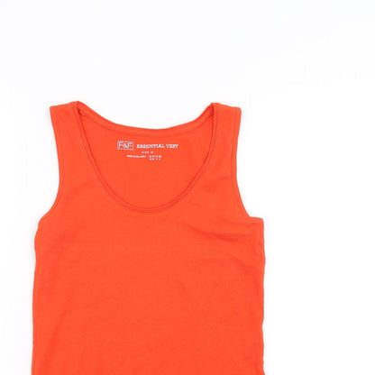 F&F Womens Orange   Basic Tank Size 10