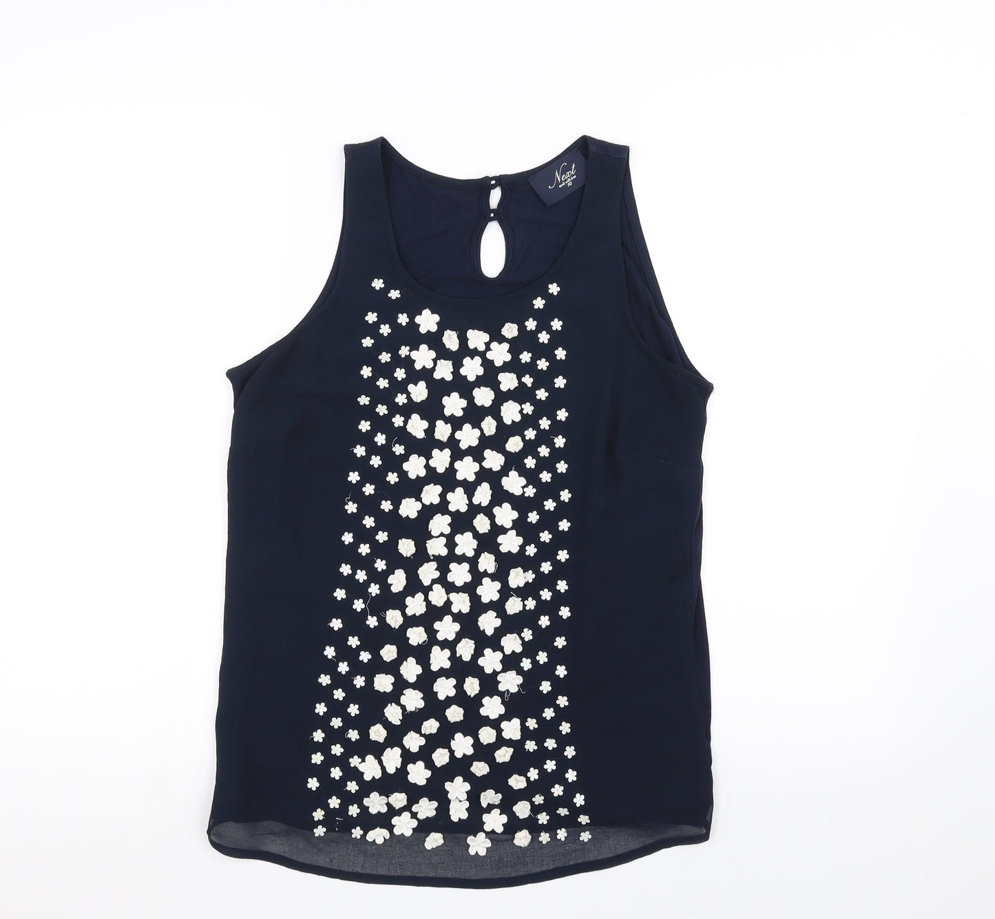 Womens UK Size 10 NEXT Blue Basic Tank