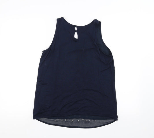 Womens UK Size 10 NEXT Blue Basic Tank