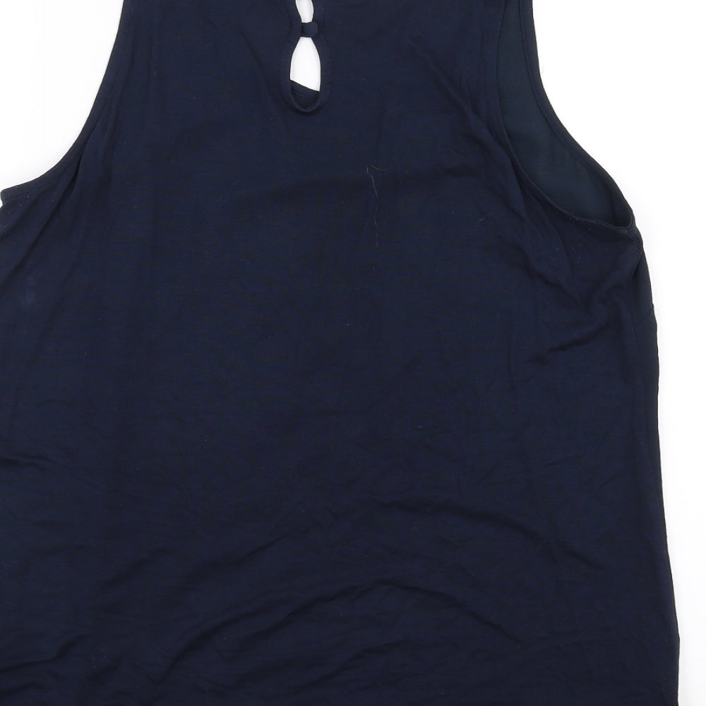 Womens UK Size 10 NEXT Blue Basic Tank