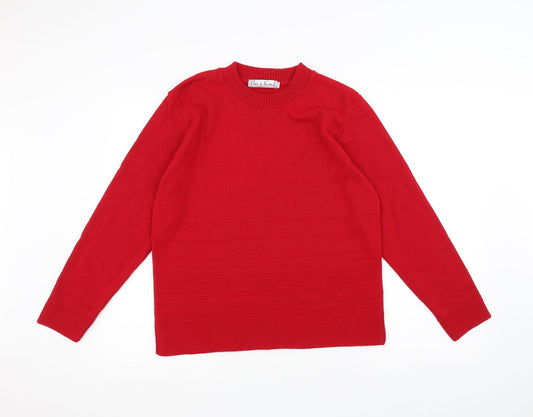 Pure & Natural Womens Red   Pullover Jumper Size L