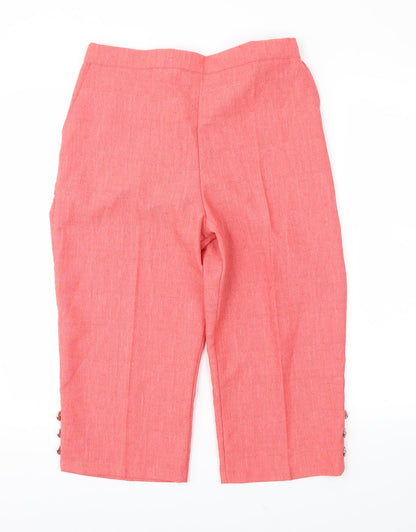 Womens UK Size 30 in Preworn Regular Fit Cropped Red Trousers