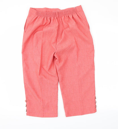 Womens UK Size 30 in Preworn Regular Fit Cropped Red Trousers