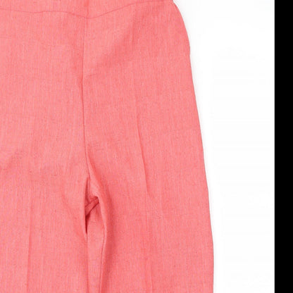 Womens UK Size 30 in Preworn Regular Fit Cropped Red Trousers