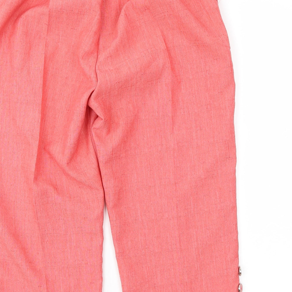 Womens UK Size 30 in Preworn Regular Fit Cropped Red Trousers