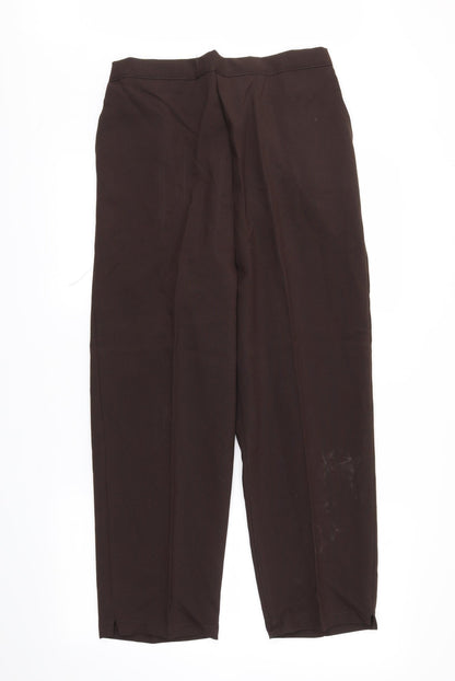 Womens UK Size 16 Preworn Regular Fit  Brown Trousers