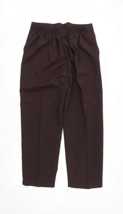 Womens UK Size 16 Preworn Regular Fit  Brown Trousers