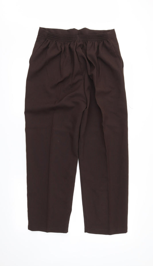 Womens UK Size 16 Preworn Regular Fit  Brown Trousers