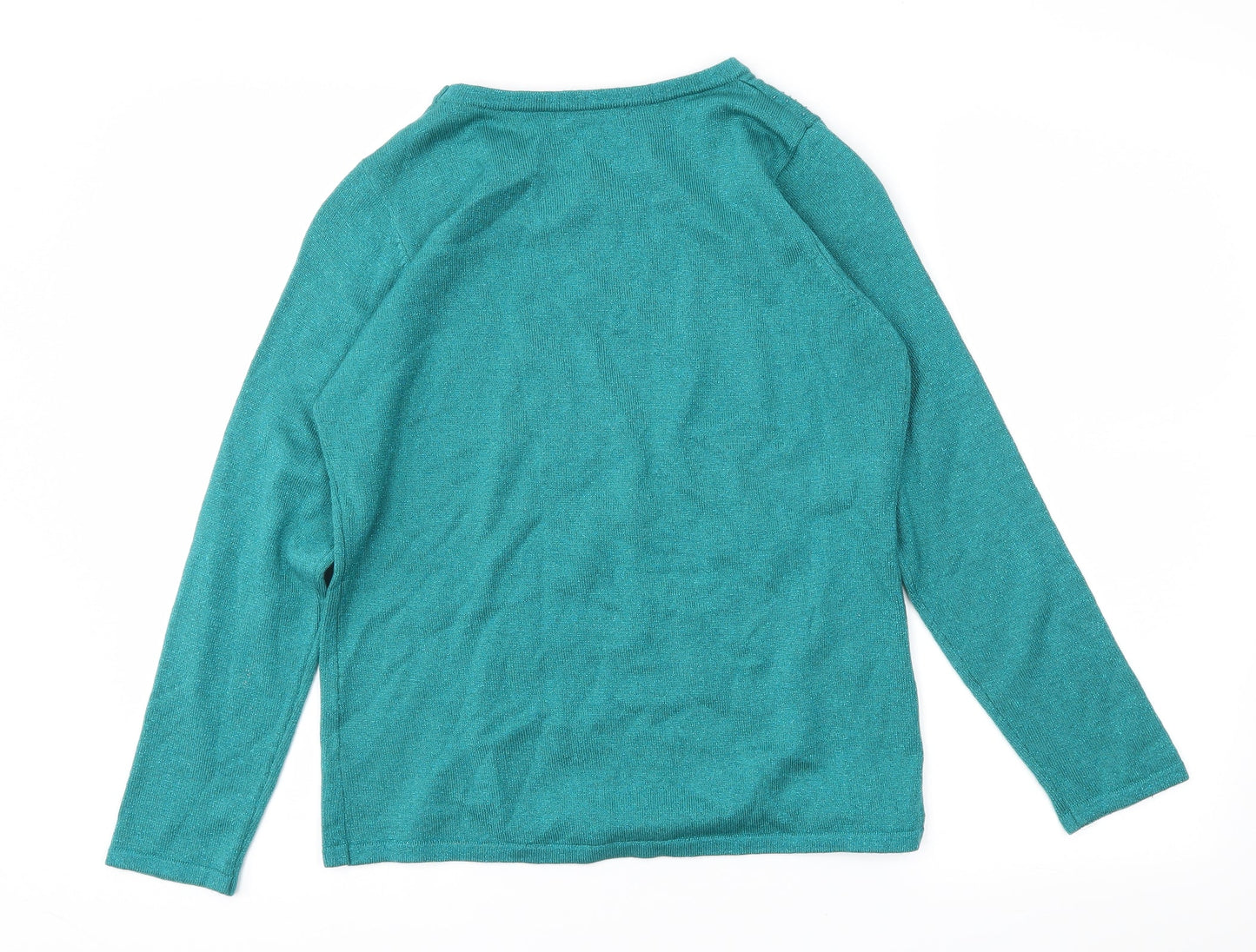 Womens UK Size S BM Green Basic T-Shirt
