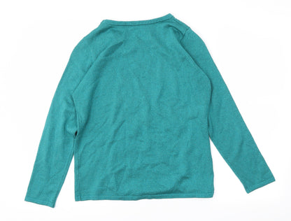 Womens UK Size S BM Green Basic T-Shirt
