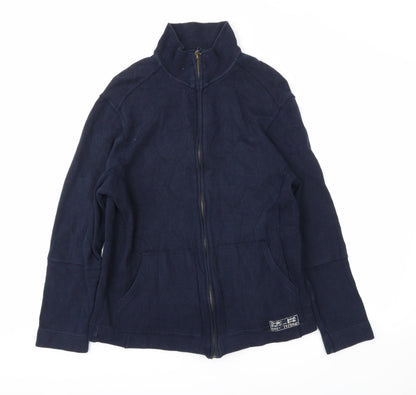 Mens UK Size M BHS Blue Full Zip Sweatshirt