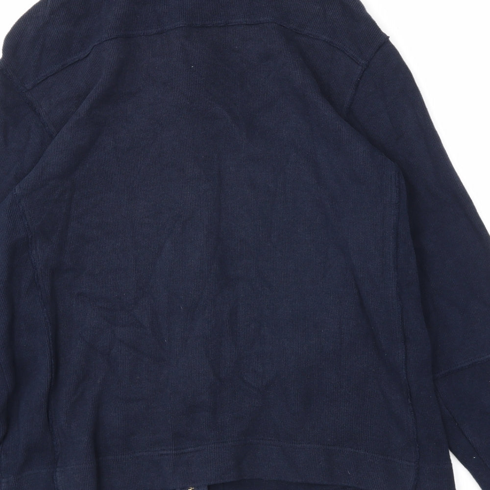 Mens UK Size M BHS Blue Full Zip Sweatshirt