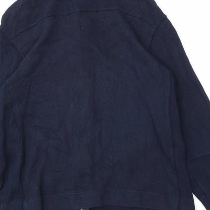 Mens UK Size M BHS Blue Full Zip Sweatshirt