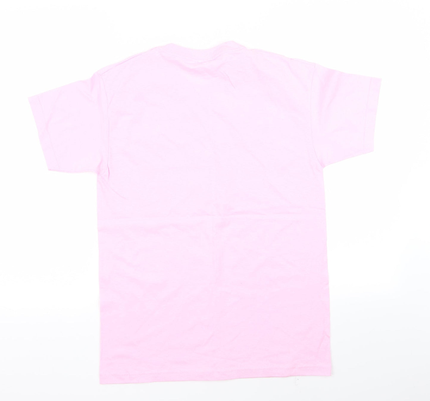 Womens UK Size S Fruit of the Loom Pink Basic T-Shirt