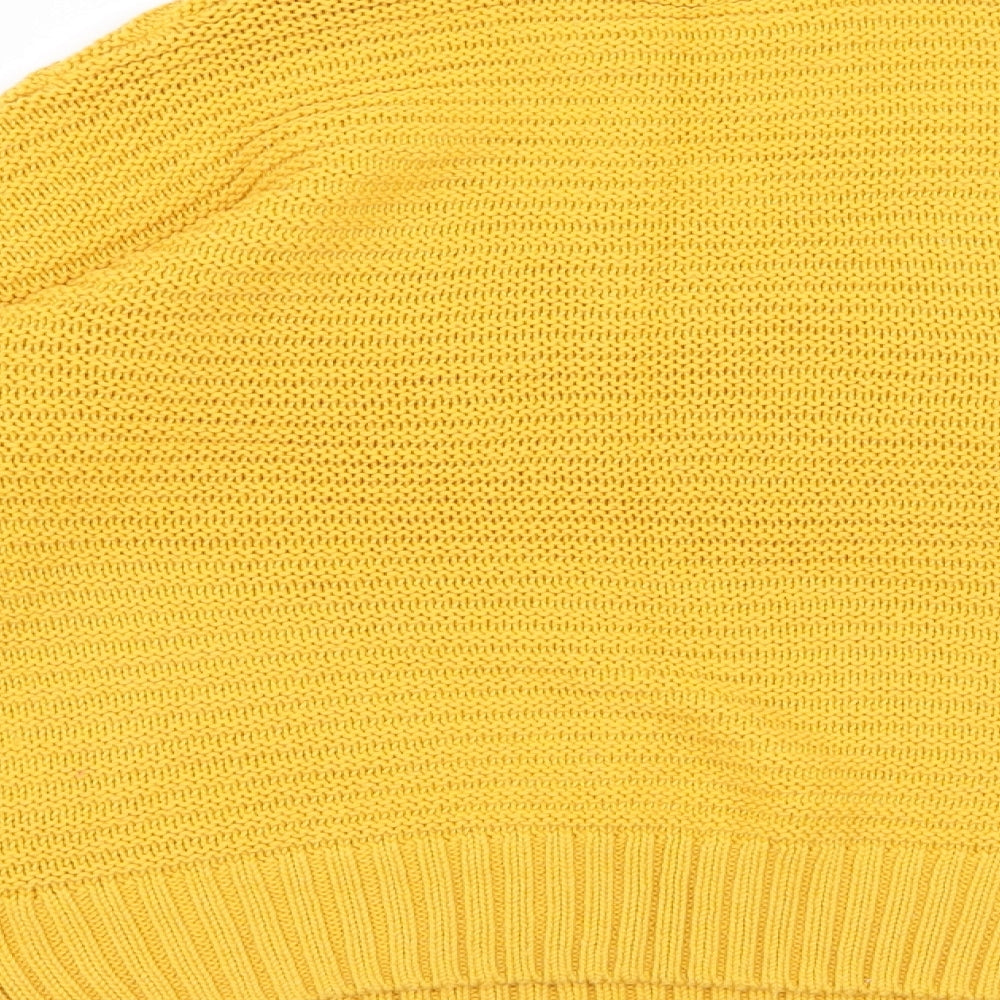 Divided Womens Yellow   Pullover Jumper Size S
