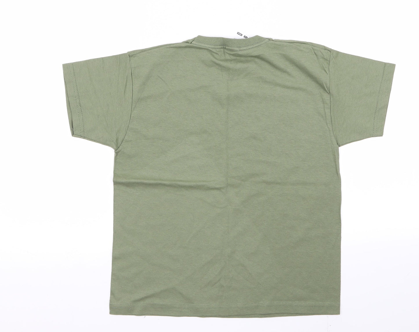 Womens UK Size  Preworn Green Basic T-Shirt