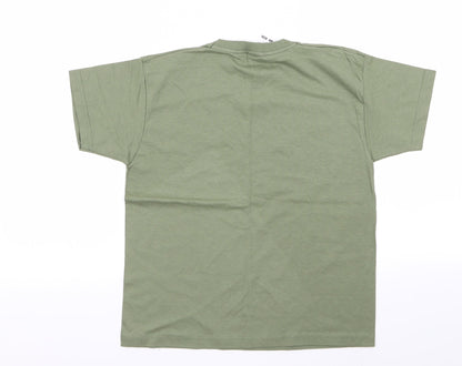 Womens UK Size  Preworn Green Basic T-Shirt
