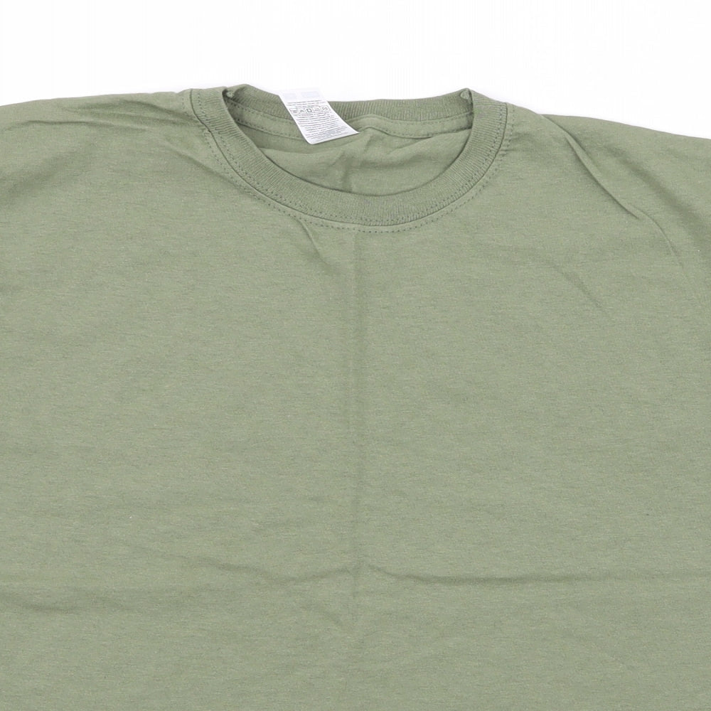 Womens UK Size  Preworn Green Basic T-Shirt