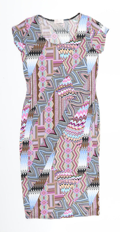 Preworn Womens Pink Paisley  Sheath  Size 10