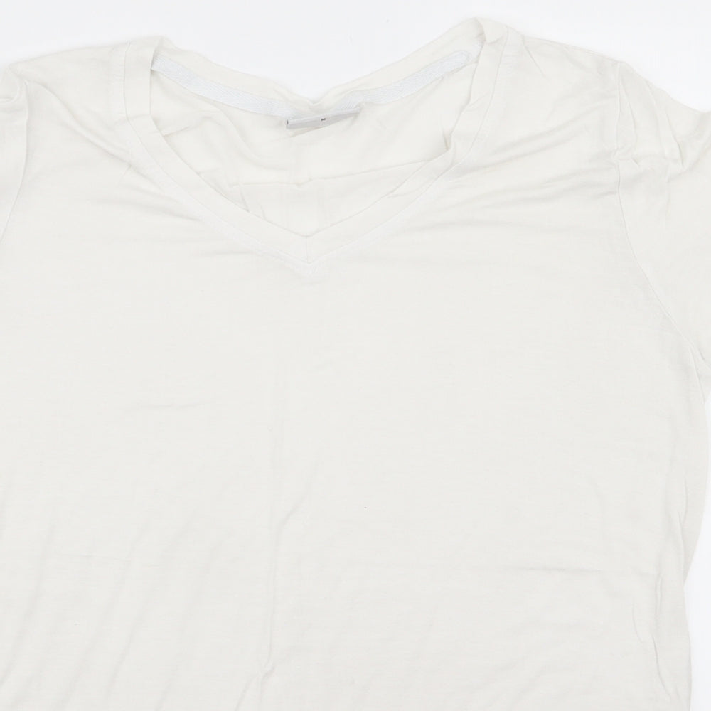Womens UK Size M Preworn White Basic T-Shirt