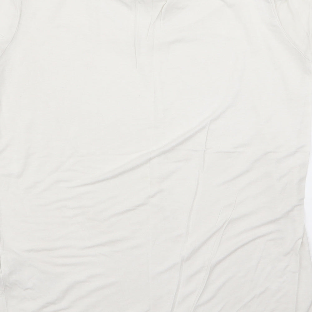 Womens UK Size M Preworn White Basic T-Shirt