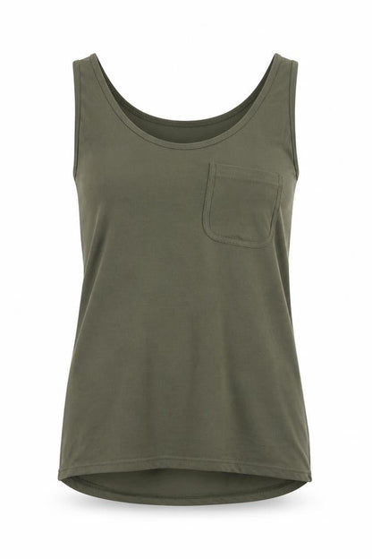 Womens UK Size 10 Avon Green Basic Tank