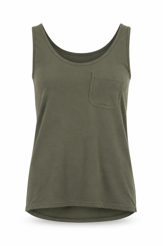 Womens UK Size 10 Avon Green Basic Tank